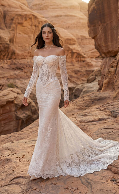 Ажурное длинное платье